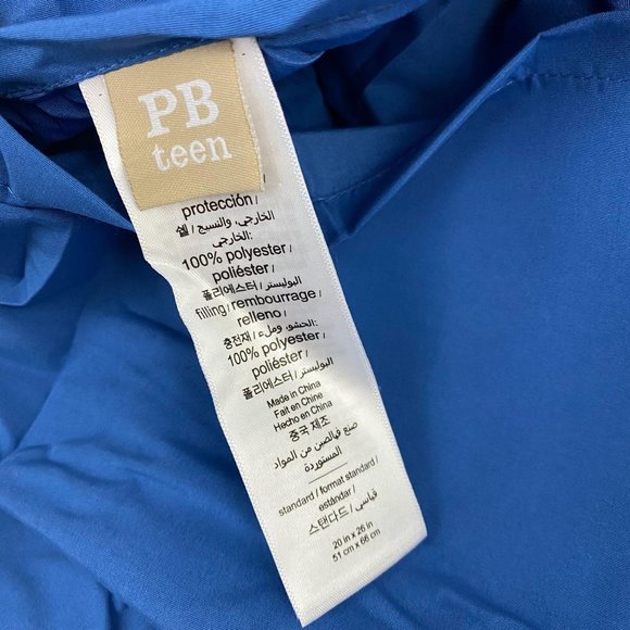 Pottery Barn Teen Terrain Blue Microfiber Sham SET - Picture 2 of 3